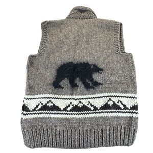 Ultra Rare TUAK Mohair Bear Hand-Knit Couchin Vest Virgin Wool Vintage 46 NWT